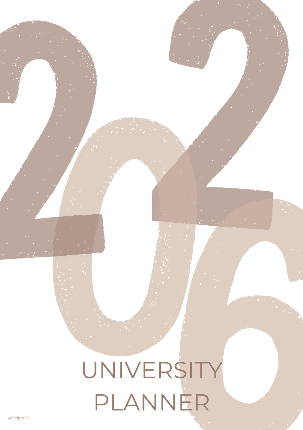 2026 University Digital Planner - Minimalist