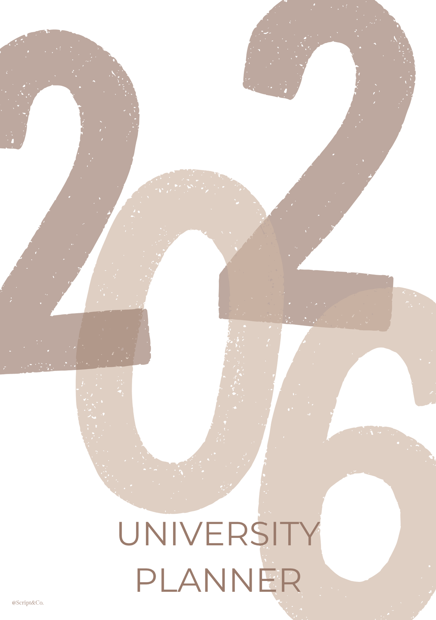 2026 University Digital Planner - Minimalist