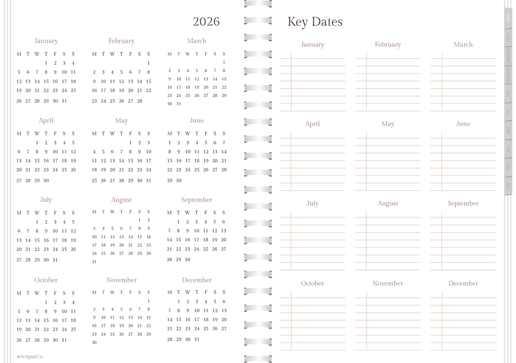 2026 University Digital Planner - Minimalist