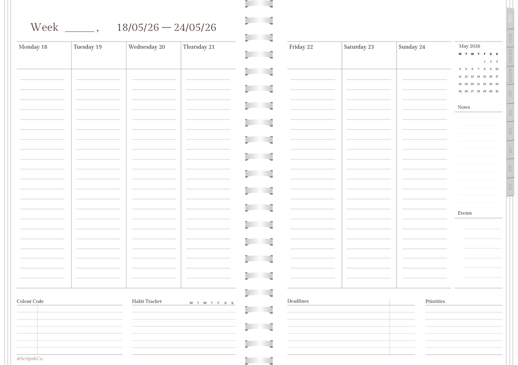 2026 University Digital Planner - Minimalist