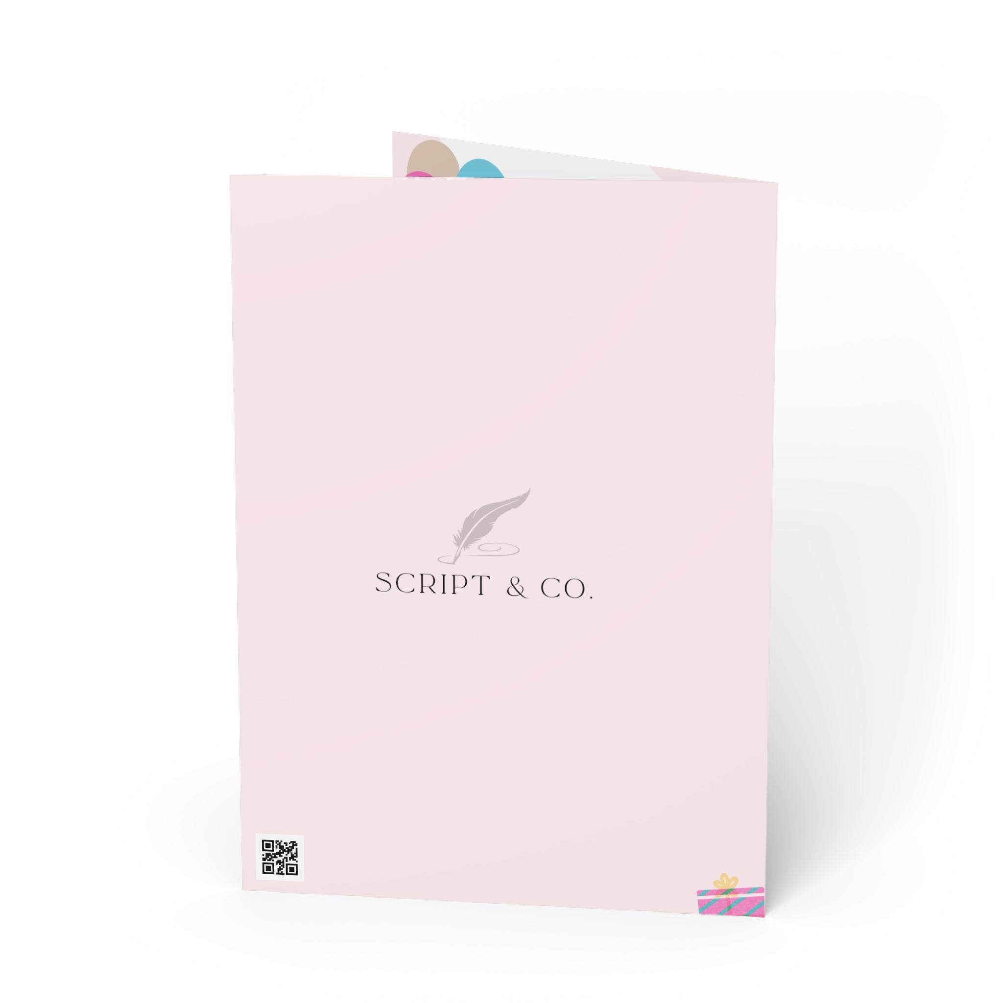 Pink Birthday Greeting Cards, Cute Birthday Cards, Festive Card Set, Celebration Cards, Unique Gift Card, Party Invitation